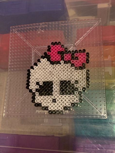 perler bead skeleton kandi Perler Bead Patterns Y2k, Perler Beads Ideas Y2k, Motley Crue Perler Beads, Pealed Bead Ideas, Green Day Perler Beads, Peer Bead Patterns, Draculaura Perler Beads, Shy Guy Perler Beads, Tv Girl Perler Beads