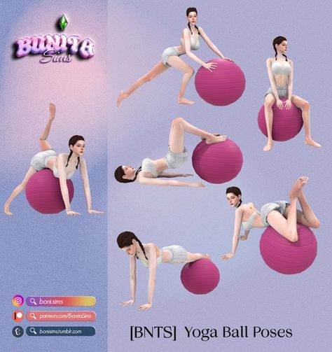 Yoga Ball, Sims 4 Build, Ts4 Cc, Mode Inspo, Sims 4 Mods, Sims Cc, Yoga Poses, Ball Exercises, Sims 4