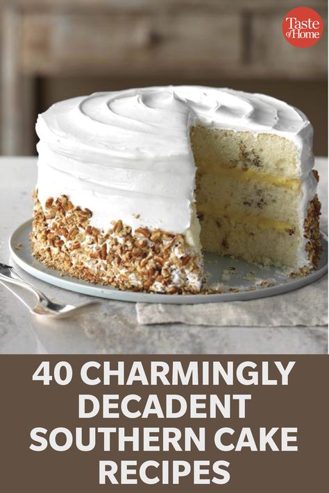 Decadent Cakes Recipes, Southern Living Cake Recipes, Classic Southern Desserts, Southern Living Dessert Recipes, Old Cake Recipes, Decadent Cake Recipes, Old Fashion Cake Recipes, Southern Desserts Traditional, Southern Comfort Cake