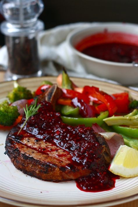 Grilled Pork Chops with Blackberry Ginger Sauce by SeasonWithSpice.com Blackberry Sauce, Bbq Pork Chops, Asian Spices, Berry Sauce, Grilled Meats, Texas Bbq, Ginger Sauce, Grilled Pork Chops, Easy Asian Recipes