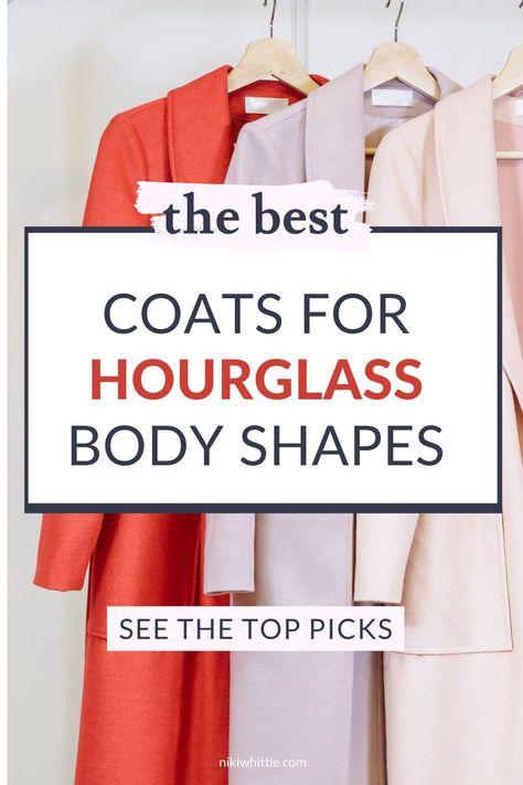 Finding a coat that fits and flatters you when you have an hourglass figure, can be a real struggle. Most winter coats are tight across the bust, and loose around the waist, making winter outfits for hourglass shaped women a real struggle. If you have an hourglass shape, or a larger bust, these are the best coats for your hourglass shape. Hourglass Vintage Outfits, Coat For Hourglass Shape, Jackets For Hourglass Shape, Winter Outfits Hourglass Shape, Winter Hourglass Outfits, Hourglass Figure Outfits Winter, Hourglass Winter Outfits, Clothes For Hourglass Shape, Outfits For Hourglass Shaped Women