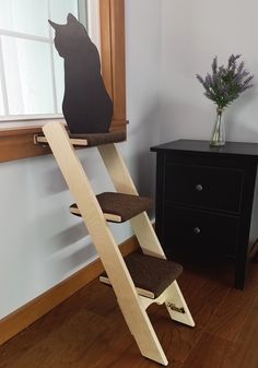 Cat Ladders, Cat Ladder, Cardboard Cat House, Cat Houses Indoor, Cat Stairs, Diy Ladder, Furniture Dolly, Cat Steps, Outdoor Cat House