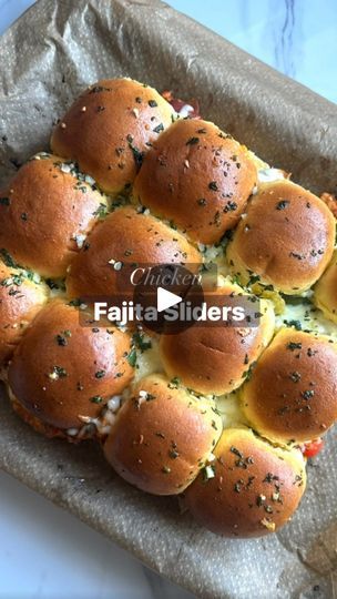 219K views · 15K reactions | Chicken Fajita Sliders

Recipe: 
- 500g chicken breast or thigh
- 2 tbsp oil
- 2 cloves garlic
- 1 tsp ground cumin
- 1 tsp ground coriander
- 1 tsp smoked paprika
- 1 tsp paprika
- 1/2 tsp red chilli powder
- 1 tsp onion powder
- 1/2 tsp garlic powder
- 1 tsp oregano
- 3/4 tsp salt or to taste
- 1/2 tsp white pepper
- 1 tbsp tomato purée
- 1 red pepper
- 1 green pepper
- 1 red onion
- 1/2 lemon, juiced
- 1/4 cup water
- 20g coriander or parsley
- 200g shredded mozzarella
- 12 mini or 6 large brioche buns 

Method
1. Soften onions in oil
2. Add garlic and saute 1-2 minutes
3. Add chicken and the fajita spice mix, cook for 5-6 minutes until chicken is cooked through
4. Add peppers and onions, sauté for a further 2-3 mins on high heat continually mixing
5. Add le Chicken Fajita Sliders, Fajita Sliders, Chicken Sliders Recipes, Sliders Recipes Chicken, Fajita Spices, Red Chilli Powder, Chicken Sliders, Chicken Fajita, Dinner Side Dishes