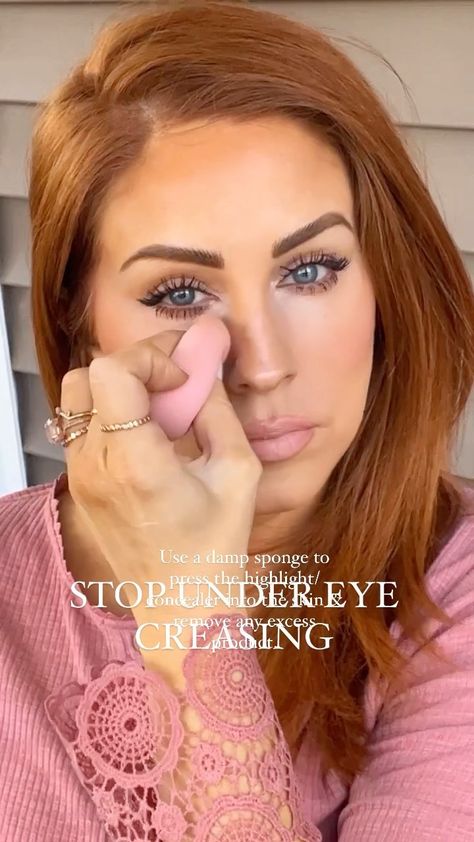 Creases Under Eyes, Under Eye Makeup Tutorial, Stop Under Eye Creasing, How To Prevent Under Eye Creasing, Under Eye Makeup Creasing, Avoid Under Eye Creasing, No Crease Concealer Under Eyes, Under Eye Creases, Under Eye Makeup