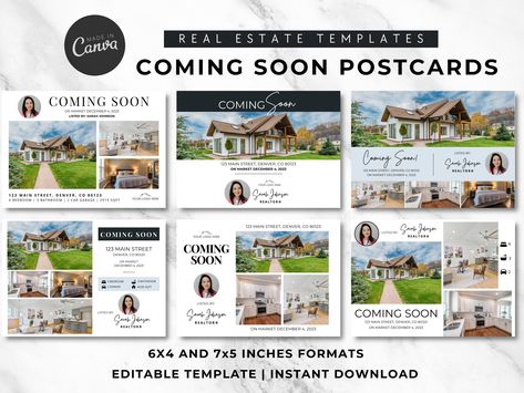 Real Estate Postcards, Real Estate Templates, Real Estate Services, Marketing Template, Real Estate Marketing, Real Estate Agent, Open House, Real Estate, Marketing