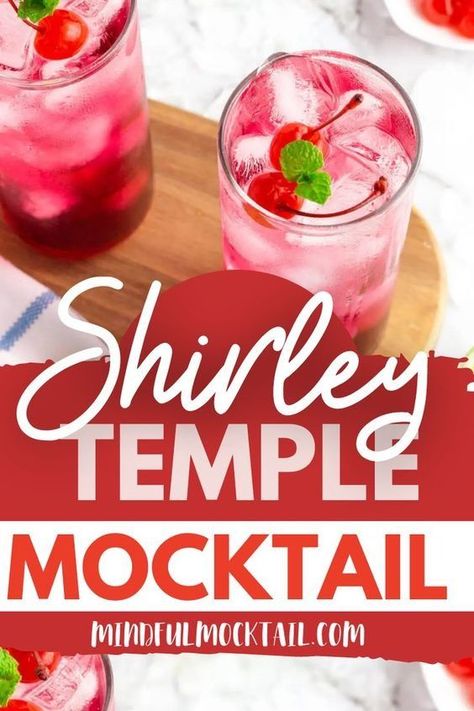 It’s fizzy. It’s sweet. It’s utterly refreshing. And it’s non-alcoholic, making this easy Shirley Temple mocktail recipe a favorite drink to add a splash of class to any event. As a kid, I always loved them because I felt so grown up. Non Alcoholic Shirley Temple, Alcoholic Shirley Temple, Shirley Temple Mocktail, Mocktail Drink, Easy Mocktails, Mocktail Drinks, Summer Drinks Alcohol, Alcohol Free Drinks, Recipe For Kids