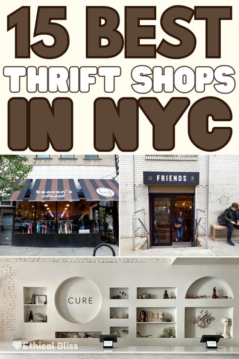 🗽 Looking for a vintage outfit? Check out NYC's best thrift shops! 🌈 Embrace sustainable style, create a retro clothing aesthetic, and dive into the heart of New York Fashion. 💃 Thrifting In New York City, Nyc Thrift Stores, 90s Nyc Aesthetic, Thrift Shop New York, Nyc Shops, Eco Fashion Design, Shops In New York, New York Shopping, York Christmas