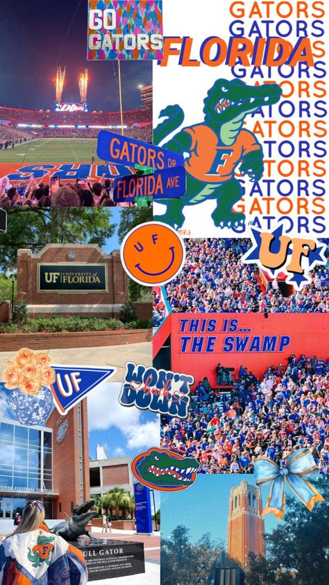 University Of Florida Wallpaper, Uf Wallpapers, Collage Iphone Wallpaper, Florida Wallpaper, Florida University, College Collage, College Wallpaper, College Poster, Dream Collage