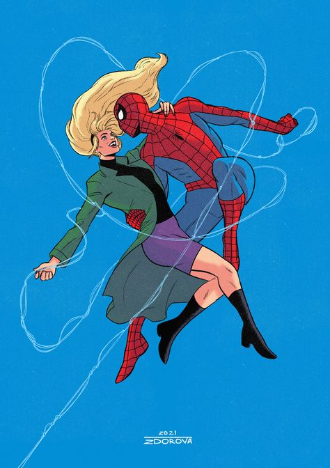 Spider Man And Gwen, Gwen Stacy Comic, Spiderman Gwen Stacy, Spiderman And Spider Gwen, Marvel Couples, Scarlet Spider, Univers Marvel, Steve Ditko, Blue Valentine