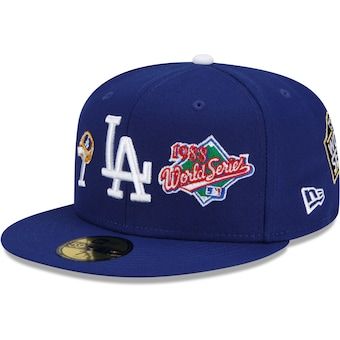 Dope Hats, Los Angeles Shopping, 59fifty Hats, Embroidered Art, Royal Blue Color, New Era Cap, Fitted Caps, Shop Fans, Los Angeles Dodgers