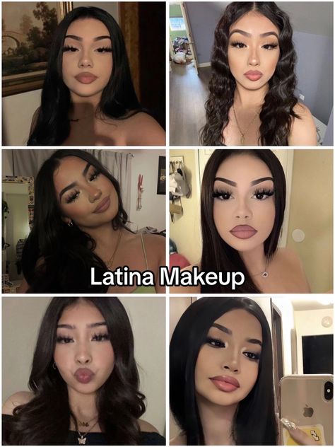 Latina Makeup Looks, Latina Aesthetic, Latina Hair, Latina Makeup, Pretty Makeup Looks, Ideal Beauty, Face Makeup Tips, Smink Inspiration, Hairdos For Curly Hair