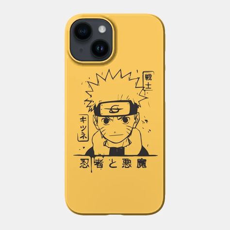 Naruto anime design - Naruto - Phone Case | TeePublic Anime Phone Case Design, Naruto Phone Cases, Anime Phone Cases, Naruto Mobile, Naruto Merchandise, Sketch Images, Back Cover Design, Pencil Sketch Images, Girly Phone Cases