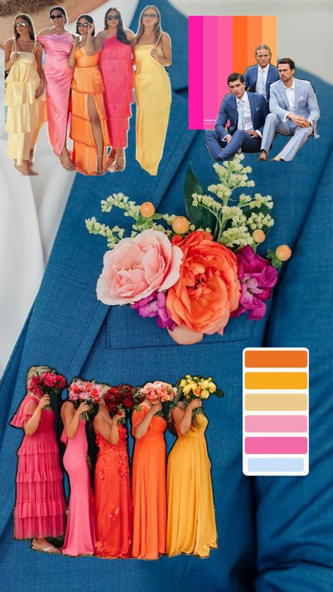 Sunset Color Palette Wedding, Sunset Wedding Colors, Color Palette Wedding, Sweet 15 Party Ideas Quinceanera, Sweet 15 Party Ideas, Sunset Color Palette, Sunset Color, Tropical Sunset, Sunset Wedding