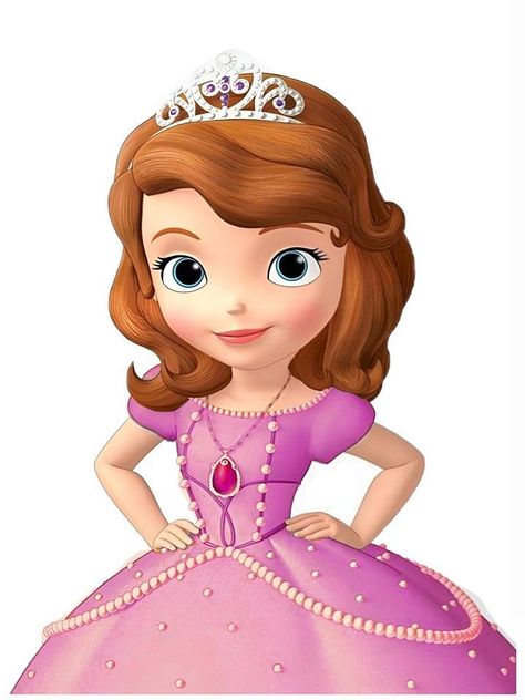 Pink Sofia The First Cake Topper, Princess Sofia Cartoon, Sofia Cartoon, Princess Sophia Cake, Princess Sofia Cupcakes, Happy Birthday Disney Princess, Sofia The First Birthday Cake, Sofia The First Cartoon, Princess Sofia Cake