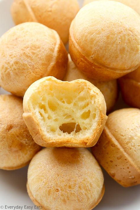 Brazilian Cheese Bread Gluten Free, Brazilian Cheese Bread Recipe, Brazilian Cheese Bread, Cheese Bread Recipe, Pain Sans Gluten, Parmesan Potatoes, Easy Eat, Brazilian Food, Cheese Bread