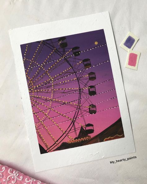 All Posts • Instagram Giant Wheel Painting, Instagram Purple Aesthetic, Wheel Painting, Paper Reference, Giant Wheel, Drawing Sunset, Christian Drawings, Abstract Pencil Drawings, Sky Art Painting