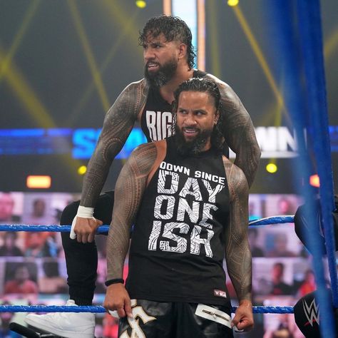 WWE on Instagram: “@romanreigns couldn't tell The Usos apart last week on #SmackDown. Can you? @paulheyman @uceyjucey @jonathanfatu” Wwe Usos, Jimmy And Jey Uso Roman Reigns, Joshua Fatu, Samoan Men, Male Wrestlers, Usos Wwe, Wwe Men, The Usos, Drew Mcintyre Wwe Champion