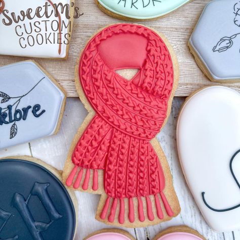 Michaela Smith (@sweetmscookies) • Instagram photos and videos Fall Sweater Cookies, Christmas Mitten Cookies Decorated, Christmas Cookies Decorated Mittens, Sugar Cookie Mittens, Royal Icing Christmas Cookies Mitten, Winter Cookie, Classic Cookies, Red Scarves, Iced Cookies