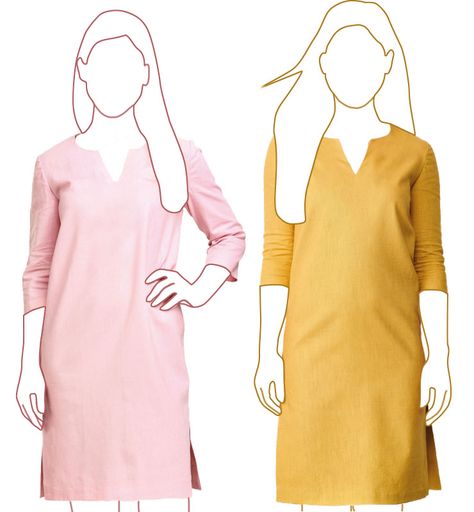 Easy Tunic Sewing Pattern Free, Free Tunic Patterns For Women, Tunic Dress Pattern Free, Simple Tunic Pattern, Diy Tunic Dress, Long Sleeve Tunic Pattern, Tunic Patterns For Women, Free Tunic Sewing Pattern, Tunic Sewing Patterns For Women