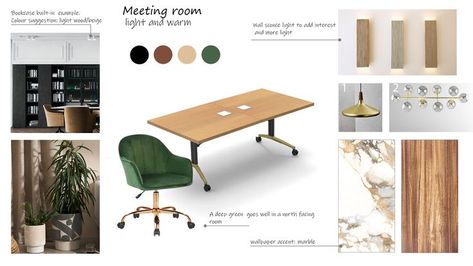 Interior Design Basics, Office Mural, Mood Board Interior, Minimalist Home Office, Office Meeting Room, Design Basics, Minimalist Office, Office Meeting, A Breath Of Fresh Air