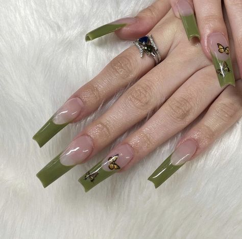 Long Acrylic Nail Designs, Edgy Nails, French Acrylic Nails, Really Cute Nails, Bling Acrylic Nails, Fire Nails, Pretty Acrylic Nails, Dope Nails, Best Acrylic Nails