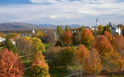 Middlebury College, Middlebury Vermont, New England Fall, College Campus, Fall Aesthetic, Colleges And Universities, Rhode Island, New Hampshire, Vermont