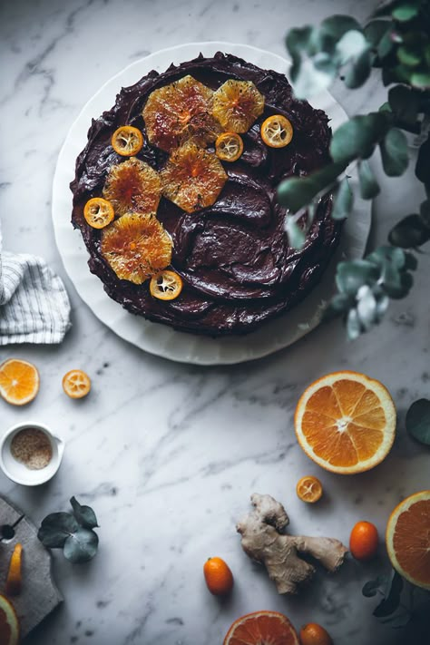 Citrus ginger cake with honey chocolate frosting Call Me Cupcake, Honey Chocolate, Ginger Cake, Layer Cakes, Chocolate Frosting, Cake Cake, Let Them Eat Cake, Melting Chocolate, Food Styling