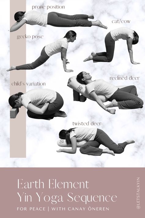 Earth Element Yin Yoga, Yin Yoga Earth Element, Yin Sequence Yoga, Yin Sequence, Restorative Yin Yoga, Yin Poses, Restorative Yoga Sequence, Dear Teacher, Yin Yoga Class