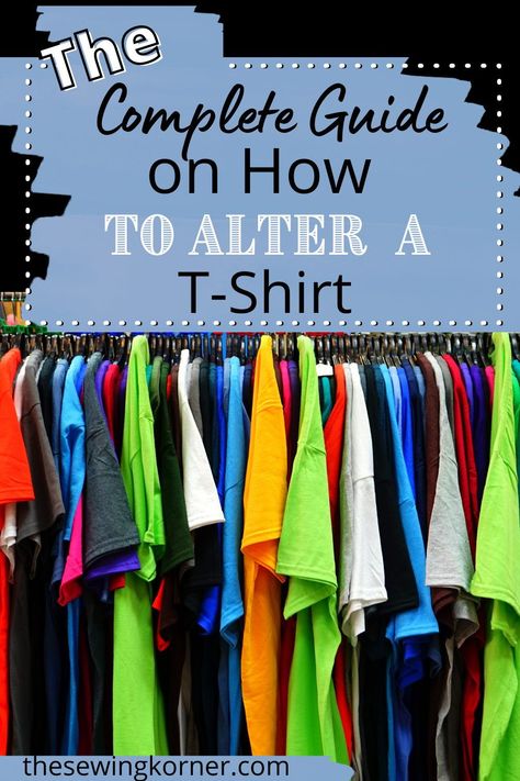 If necessary you can learn how to alter a T-shirt in a few easy steps. You could also take your old shirt and cut it into a new style, such as off-the-shoulder, cold shoulder, or asymmetrical hemline. How To Alter Tshirts Tutorials, How To Take In A T Shirt, How To Alter Tee Shirts, How To Make A Shirt Longer, Update Tshirt Shirt Refashion, How To Enlarge A Tee Shirt, Making A Tshirt Smaller, How To Alter Tshirts, How To Alter A T Shirt That Is Too Big