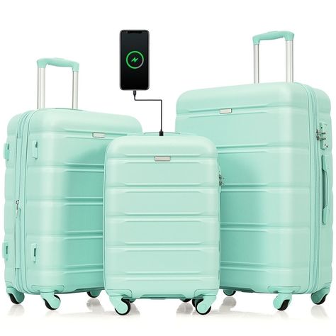 Stylish Luggage, Hard Shell Luggage, 3 Piece Luggage Set, Designer Leather Bags, Luggage Shop, Lightweight Luggage, Storage Trunks, Luggage Store, Spinner Luggage