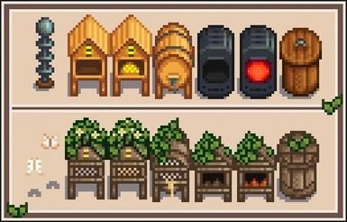 Forest Wood Craftables at Stardew Valley Nexus - Mods and community Stardew Valley Mods, Forest Building, Stardew Valley Layout, Stardew Valley Tips, Stardew Valley Farms, Stardew Valley Fanart, Forest Wood, Black Tree, Stardew Valley