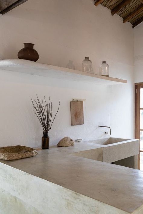 Provence House, Greek House, Concrete Kitchen, 아파트 인테리어, Mediterranean Home, Outdoor Kitchen Design, Paros, Küchen Design, Rustic Kitchen