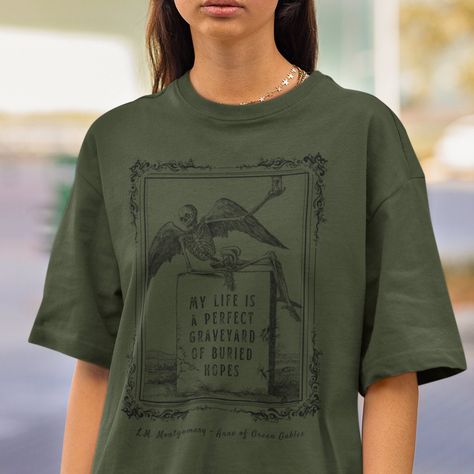 Excited to share the latest addition to my #etsy shop: Anne of Green Gables Shirt Fairy Grunge Tshirt Dark Academia Shirt Light Academia Clothing Dark Cottagecore Mall Goth Bookish Fairycore Top https://etsy.me/3LTMpJ0 #streetwear #longsleeve #crew #anneofgreengables # Fairycore Top, Dark Academia Shirt, Grunge Tshirt, Green Academia, Academia Clothing, Spell Books, Class Shirt, Dark Cottagecore, Anne Of Green