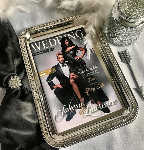 Magazine Wedding Program, Wedding Magazine Cover, Dream Wedding Decorations, Wedding Picture Poses, Future Wedding Plans, Dream Wedding Ideas Dresses, Program Ideas, Luxury Wedding Invitations, Glam Wedding