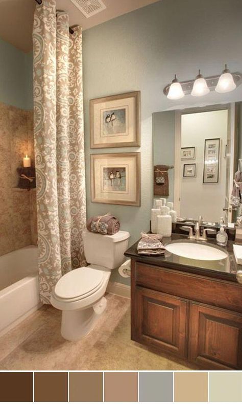 Best Bathroom Colors, Small Bathroom Colors, Bathroom Color Schemes, Beige Bathroom, Bathroom Paint Colors, Brown Bathroom, Ikea Hackers, Bathroom Color, Trendy Bathroom