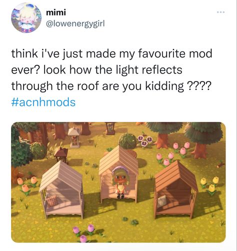 Acnh Tiny House, Acnh Modded Island, Mods Acnh, Animal Crossing Mods, Acnh Mod, Modded Acnh, Tiny House Outside, Acnh Mods, Nintendo Switch Animal Crossing