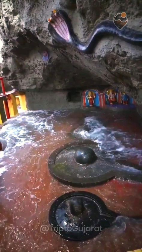 📍 Gangeshwar Mahadev Temple, Diu.

“Fire is His head, the sun and the moon His eyes, space His ears, the Vedas His speech, the wind His breath, the universe His heart.
 • From His feet, the Earth has originated. Verily, He is the inner self of all beings.”   [ The Lord Shiva ]

Situated amidst serenity and scenic beauty, the Gangeshwar Temple is dedicated to the transformer of Hindu trinity, Lord Shiva. This ancient Hindu Temple is located 3 km away from Diu in the Fudam Village of Gujarat. Believed to have been built by the Pandavas, this temple is famous for its five Shiva Lingas, i.e. rocks in the shape of Lord Shiva which are present in the middle of the sea. Only the tip of these rocks can be seen whenever there is a high tide because the sea water submerges them.

Gangeshwar refe Gangeshwar Mahadev, Hindu Trinity, Mahadev Temple, The Sun And The Moon, Sun And The Moon, Inner Self, Hindu Temple, Beautiful Locations Nature, Motivational Speaker