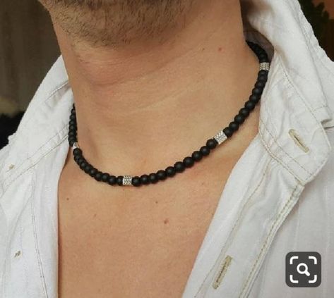 Mens Necklace Fashion, Mens Accessories Necklace, Tiger Eye Necklace, Mens Beaded Necklaces, Healing Gemstone Bracelets, Mens Bracelets, Necklace Mens, Mens Necklace, Beaded Necklace Diy