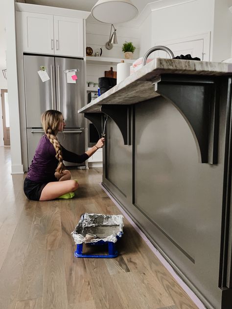 How to Paint your Kitchen Cabinetry Without a Sprayer Kitchen Cabinets Painting, Spray Paint Cabinets, French Cleat System, Rustoleum Spray Paint, Room Accent Wall, Wood Slat Wall, Pvc Trim, Tape Painting, Spray Paint Cans