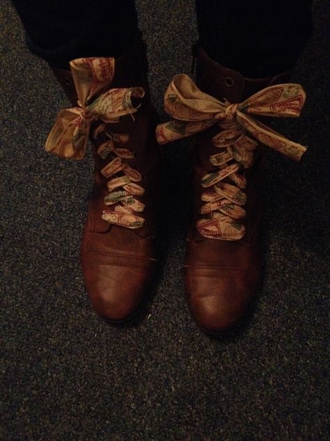 Combat boots with ribbons instead of laces! Literally just thought of this idea today. Ribbon Laces Boots, Boots With Ribbon Laces, Ribbon Laces, Wrap Boots, Ribbon Wrap, Lace Boots, Anklets, Combat Boots, Jewelry Accessories