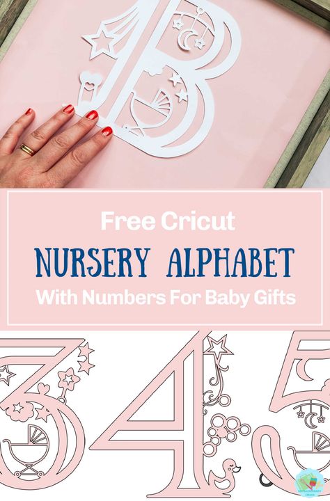 Cricut Baby Alphabet And Numbers ( Free Download) Extraordinary Chaos Cricut Baby Shower Decorations, Cricut Nursery, Baby Shower Cricut, Nightmare Before Christmas Font, Cricut Baby Shower, Christmas Fonts Alphabet, Christmas Letter Template, Nursery Alphabet, Christmas Fonts Free