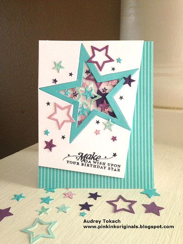 Confetti Cards, Papertrey Ink Cards, Star Confetti, Bday Cards, Star Cards, Shaker Cards, Card Making Inspiration, Handmade Birthday Cards, Card Tags