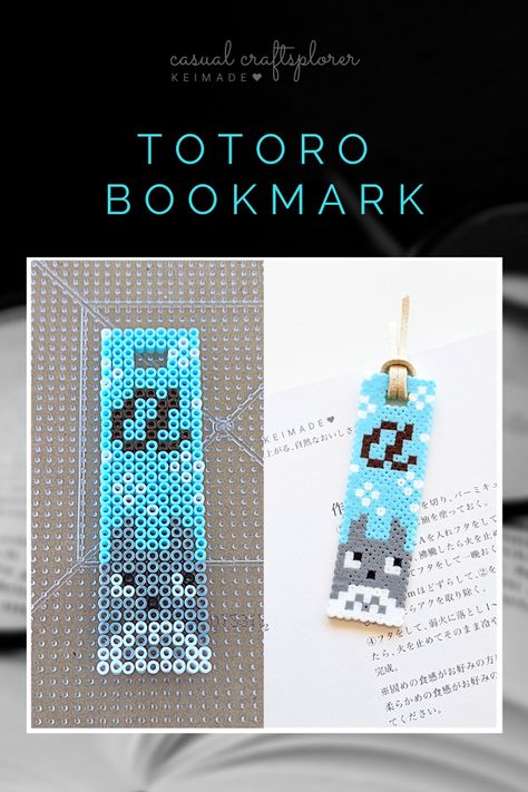 Perler Beads Best Friends, Pyssla Ideas Bookmark, Pyssla Bookmark, Books Pixel Art, Hama Beads Bookmark, Pixel Bookmark, Pixel Art Bookmark, Totoro Bookmark, Perler Bead Bookmarks