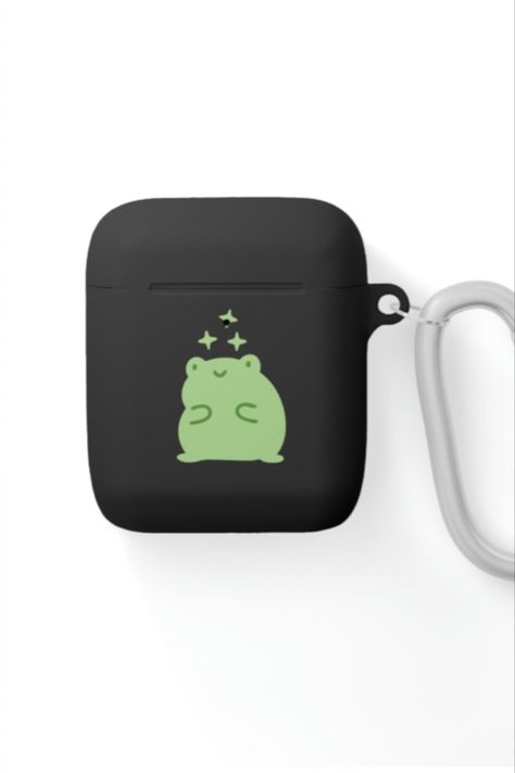 Airpod Cases Aesthetic, Kawaii Airpods, Frog Kawaii, Aesthetic Frog, Cases Aesthetic, Airpod Cases, Airpods Pro Case, Frog Design, Cute Frog