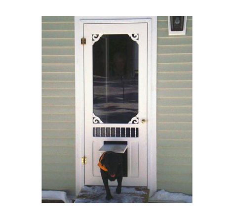 Pet Doors, Dog Doors, Custom Pet Doors for Your Screen Door - Vintagedoors - YesterYear's Vintage Doors Window Pet Door, Large Dog Door, Pet Screen Door, Doggie Door, Old Screen Doors, Wood Screen Door, Wooden Screen Door, Security Screen Door, Door Screen