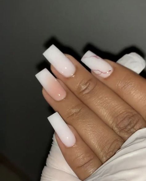 Short Tapered Square Nails, Ombre Acrylic, Nails Collection, Nail Board, Summer Acrylic, Tapered Square Nails, Duck Nails, Tapered Square, Baddie Nails