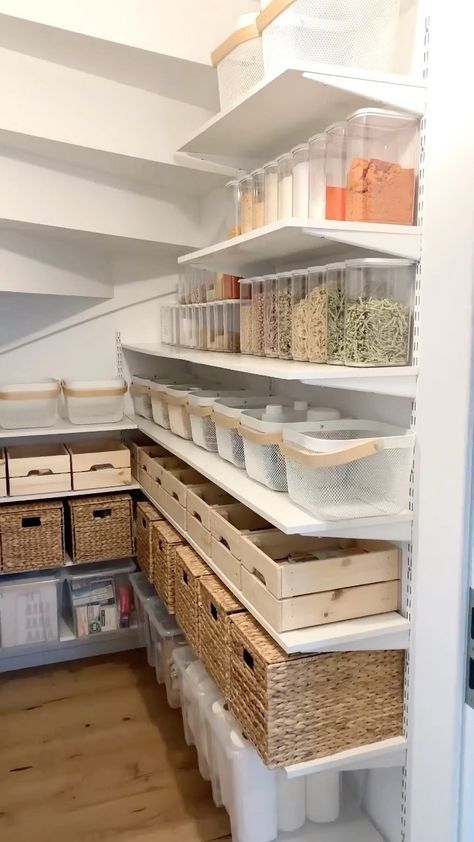 Under Stairs Shelving, Under Stair Pantry, Top Of Fridge Storage, Under Stairs Cupboard Storage, Understairs Cupboard, Stairs Pantry, Setting Room, Kitchen Under Stairs, Top Of Fridge