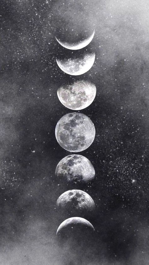 Moon Wallpaper Backgrounds, Moon Phases Wallpaper, Moon Phases Art, خريطة ذهنية, Galaxies Wallpaper, Flipagram Instagram, Space Phone Wallpaper, Phone Background Patterns, Iconic Wallpaper