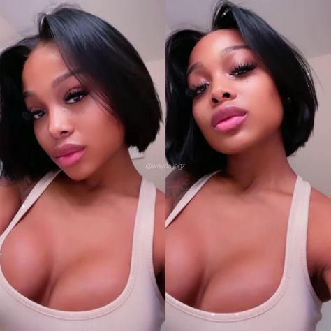 Jayda Wayda Bob, Amour Jayda, Lux Fashion, Jayda Wayda, A Bob, Sleek Bob, Short Black Hairstyles, Straight Hair, Hair Ideas