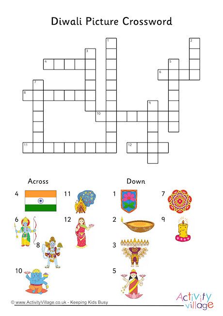 Diwali Picture Crossword Diwali Homework, Diwali For Kids, Word Puzzles For Kids, General Knowledge For Kids, Diwali Crafts, Diwali Ideas, Diwali Activities, Diwali Holiday, Group Video